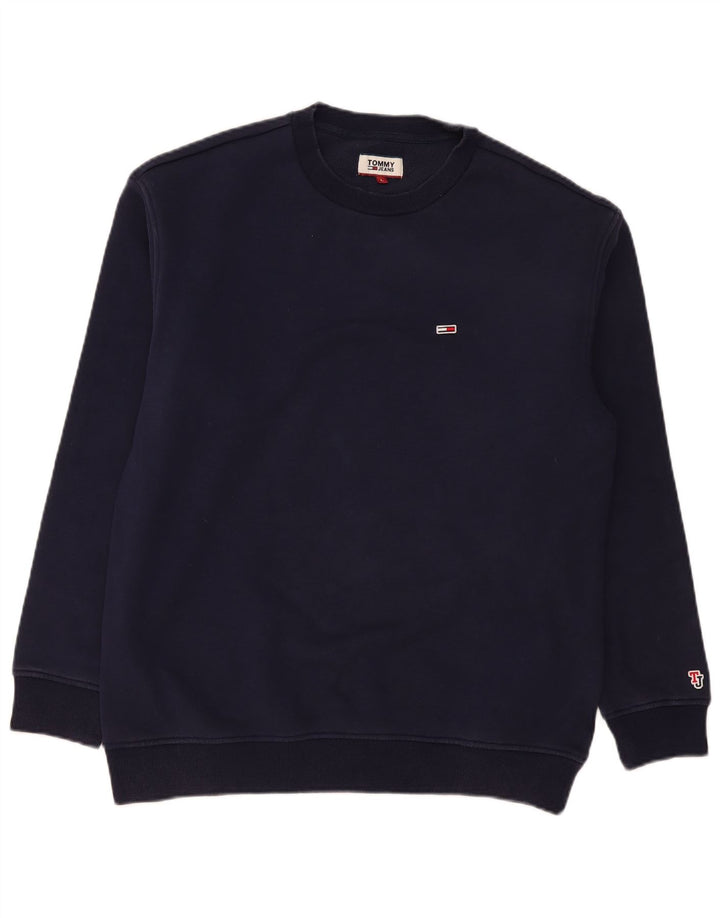 Tommy Hilfiger Herren-Sweatshirt-Pullover, groß, marineblau, Baumwolle