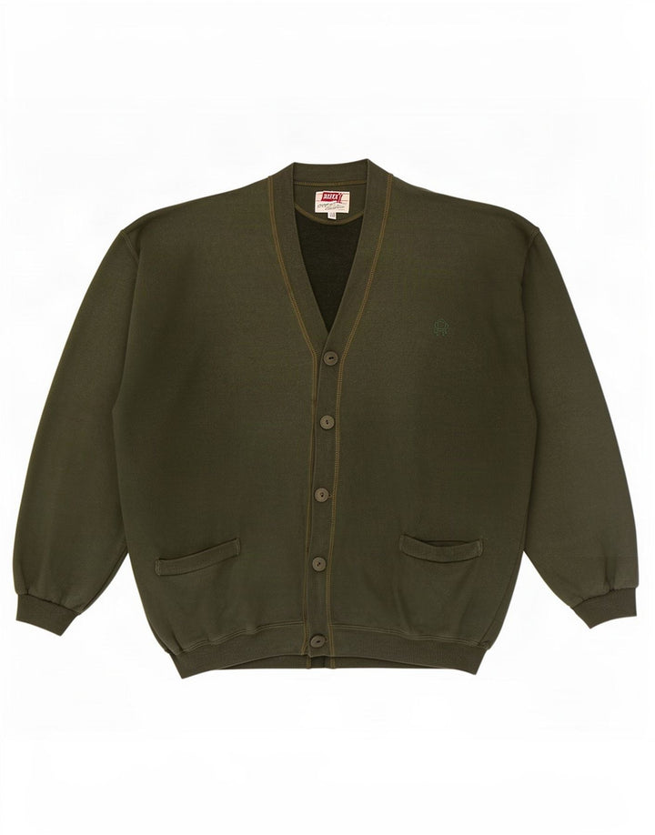 Rifle Herren Strickjacke XL Khaki Baumwolle
