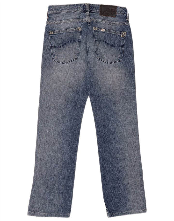 Lee Damen Knox Straight Jeans W28 L28 Blaue Baumwolle