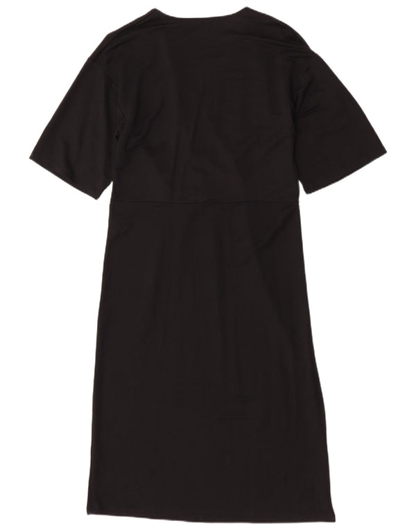 Zara Damen Etuikleid UK 10 Small Schwarz Viskose