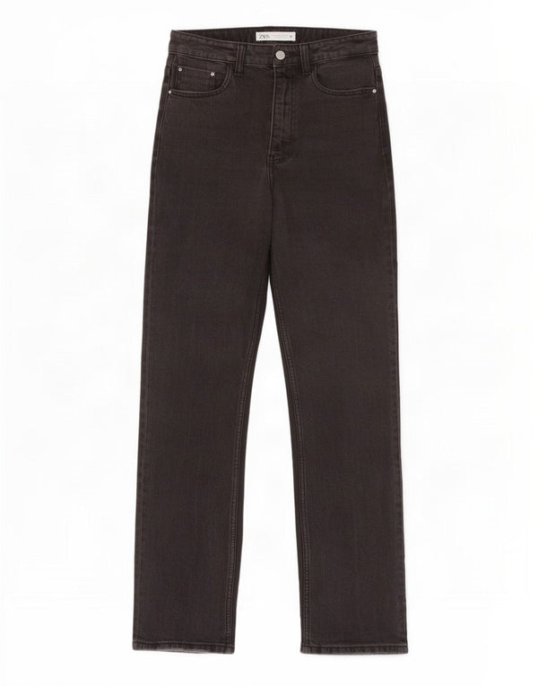 Zara Damen-Jeans mit hoher Taille, EU 38, Größe S, W28, L27, Grau