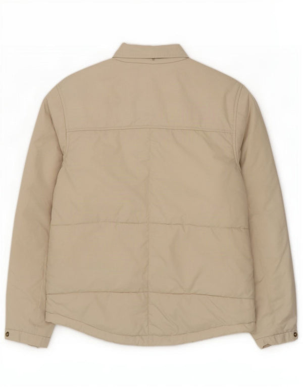 Nike Damen Übergroße gepolsterte Jacke US 4/6 Small Beige Polyester
