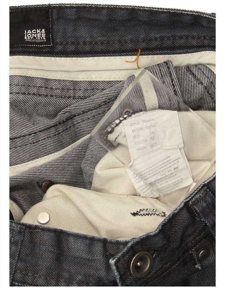 Jack & Jones Herren Straight Jeans W34 L32 Marineblaue Baumwolle