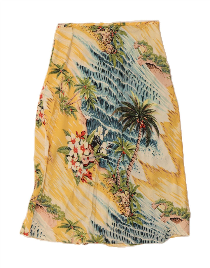 WANTED Womens A-Line Skirt W26 Small Yellow Floral Vintage Wanted and Second-Hand Wanted from Messina Hembry 
