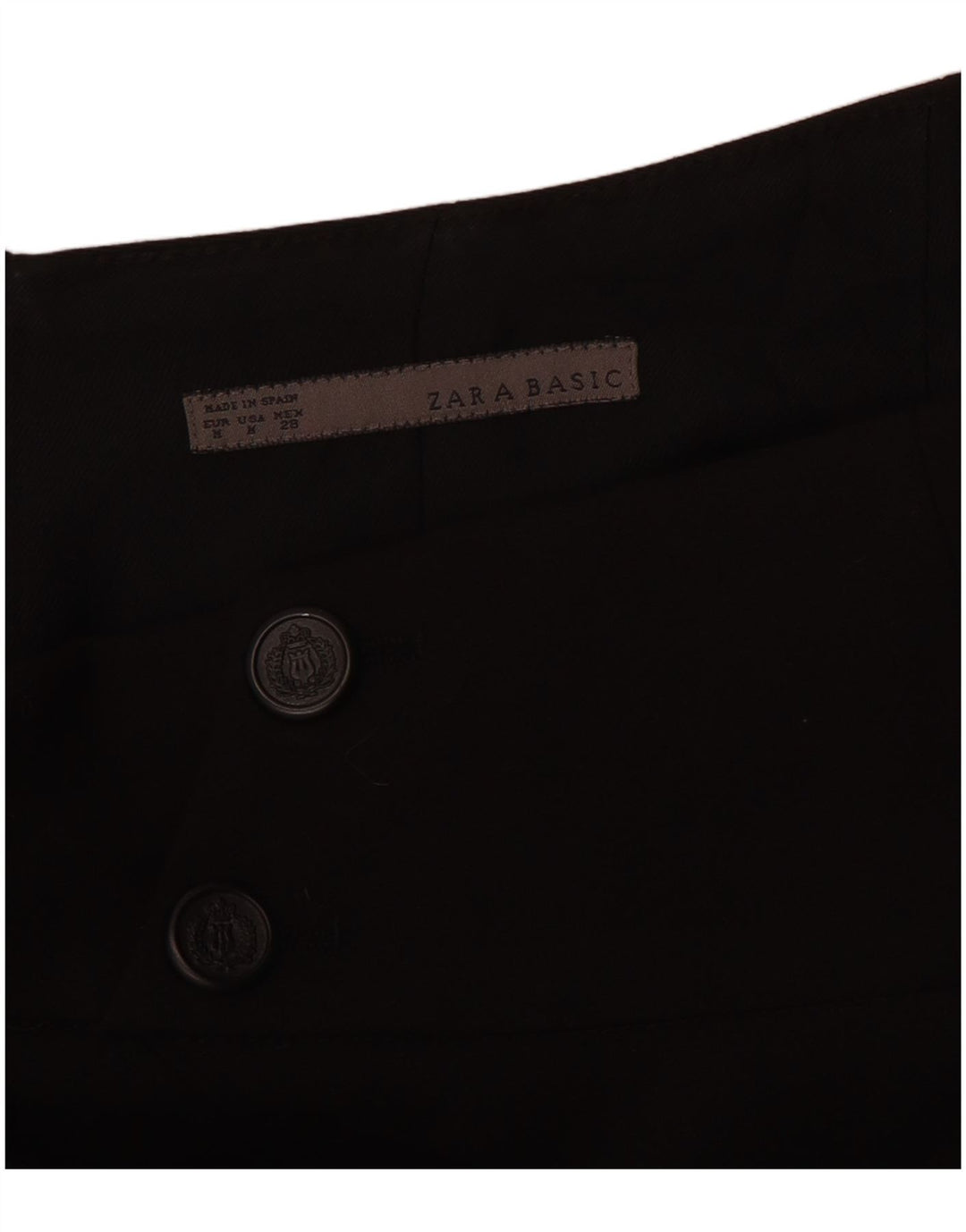 Zara Damen Bleistiftrock mit hoher Taille, mittelgroß, W26, Schwarz