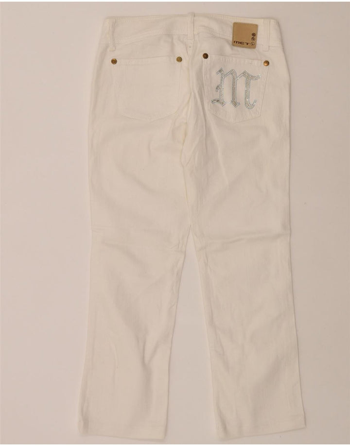 MET Womens Slim Jeans W29 L26 White Cotton Vintage MET and Second-Hand MET from Messina Hembry 