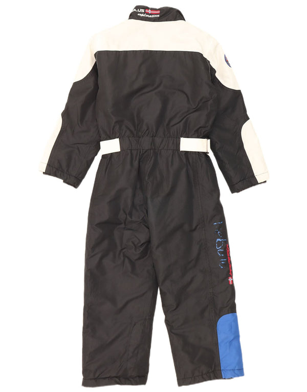 Nebulus Boys Graphic Ski Jumpsuit 7-8 Years Black Colourblock Polyester