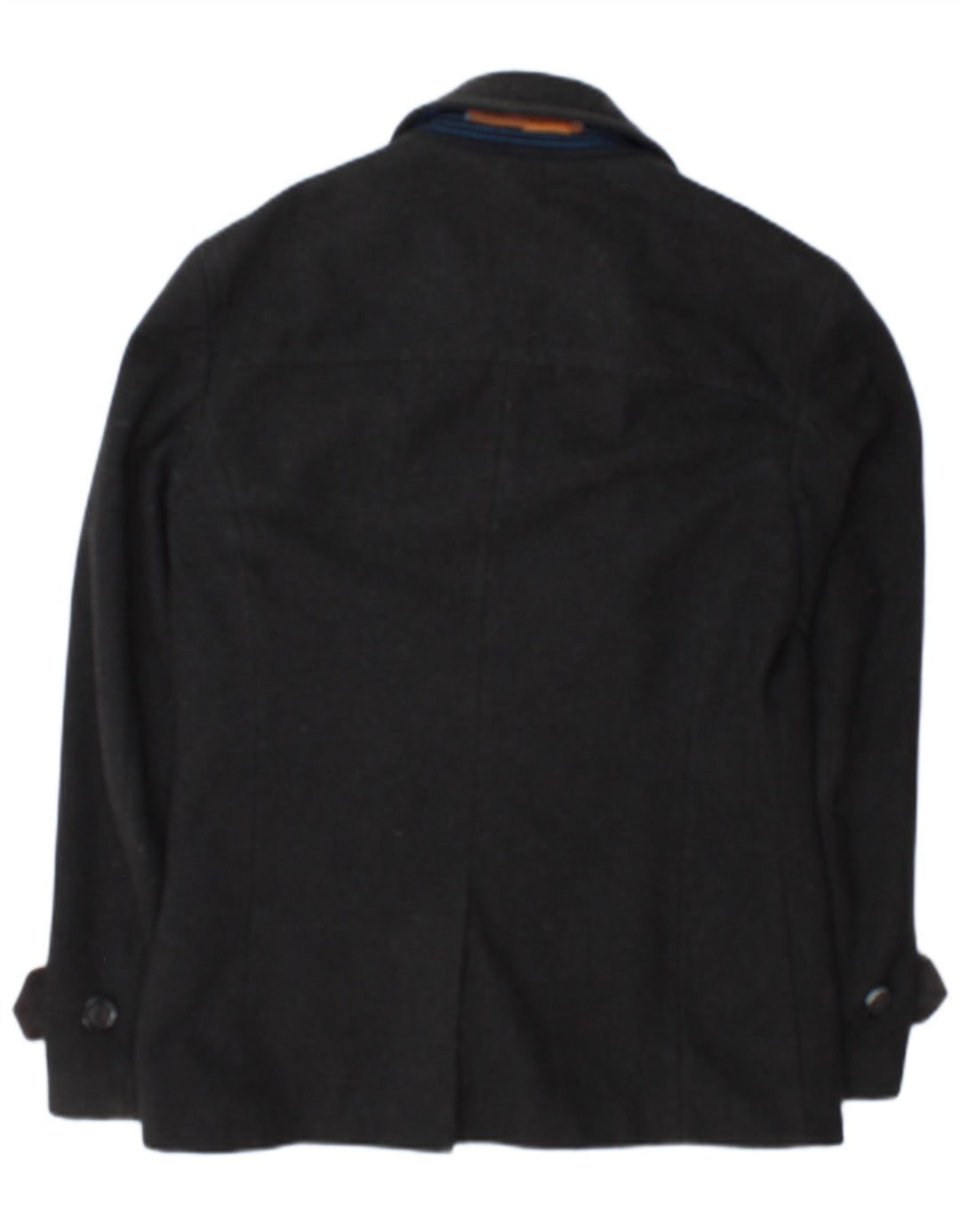 Superdry Commodity Pea Coat für Herren, UK 38, mittelgraue Wolle