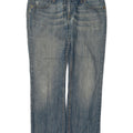 Levi's Damen 570 Distressed Straight Jeans W32 L28 Blaue Baumwolle