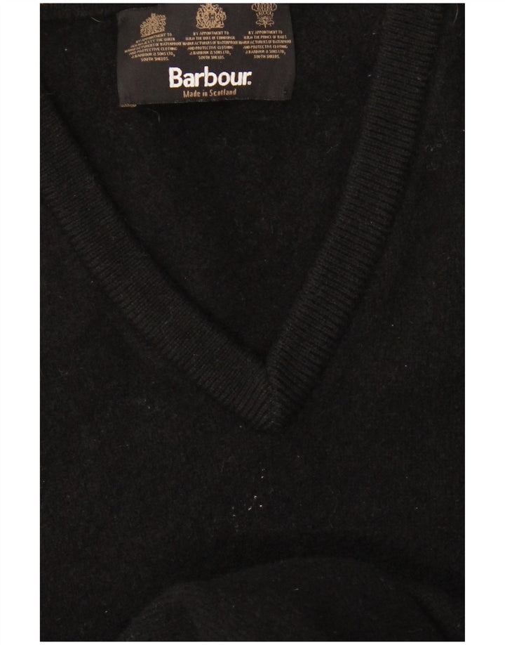 Barbour Herren-Pullover mit V-Ausschnitt, Größe S, Schwarz