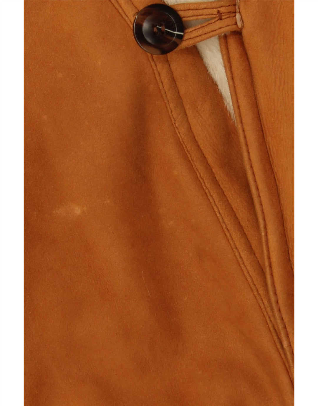 VINTAGE Herren Shearling Jacke UK 40 Large Braun