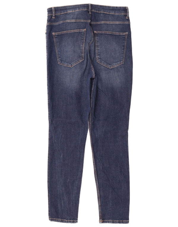 ZARA Damen Skinny Jeans EU 44 XL W34 L28 Blaue Baumwolle