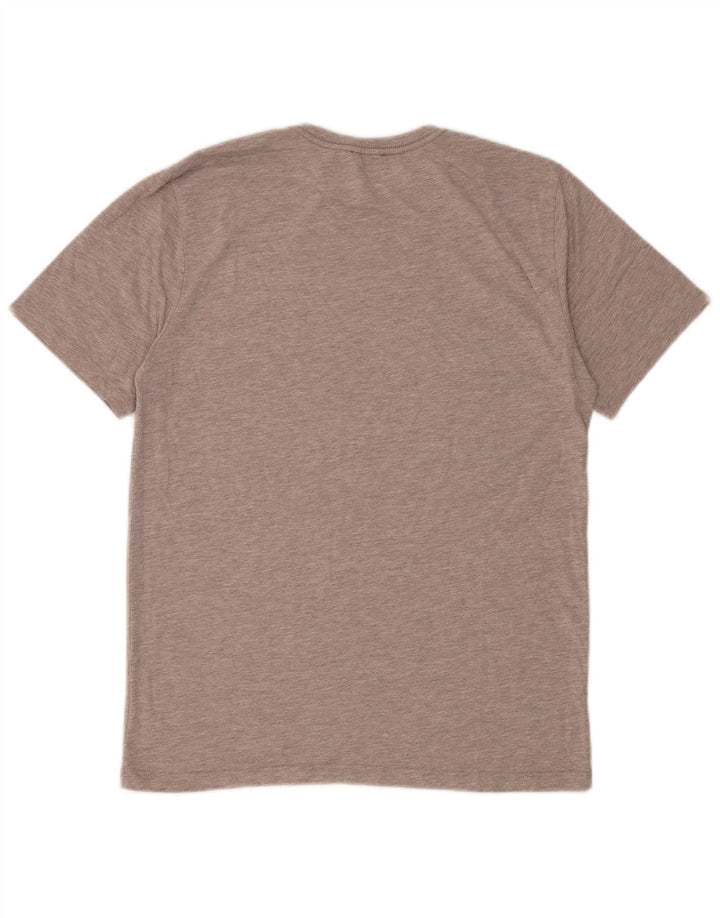 Reiss Herren T-Shirt Top Mittelbraun meliert