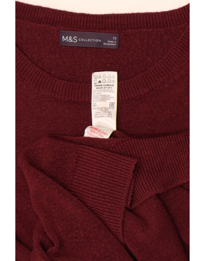 Marks & Spencer Damen-Pullover mit U-Boot-Ausschnitt, Gr. 12, mittleres Kastanienbraun, Acryl