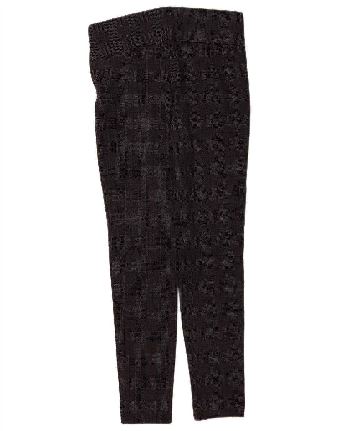 Zara Damen-Leggings, Freizeithose, Größe M, W28, L28, grau kariertes Polyester