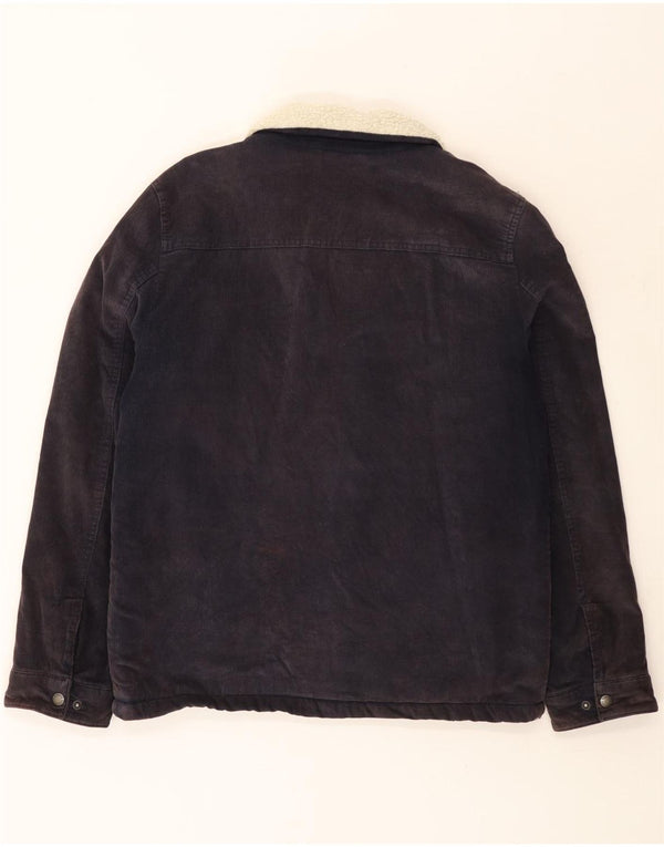 Levi's Herren-Sherpa-Cordjacke, UK 38, mittelmarineblaue Baumwolle