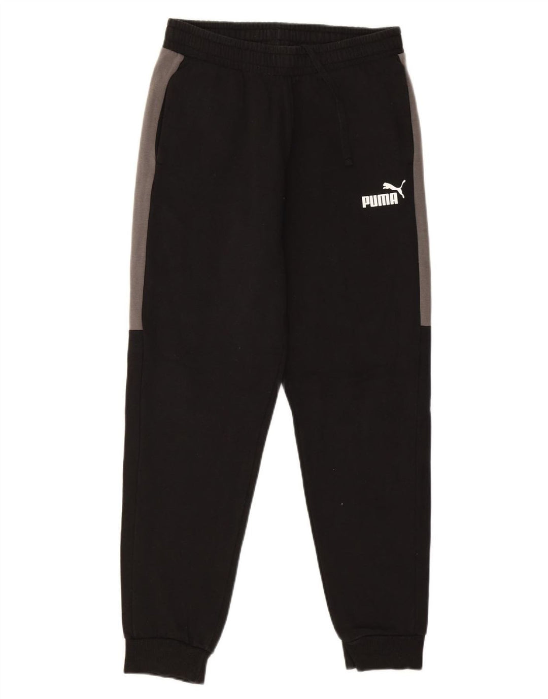 Puma Herren-Trainingshose, Jogginghose, Mittelschwarz, Colourblock-Baumwolle