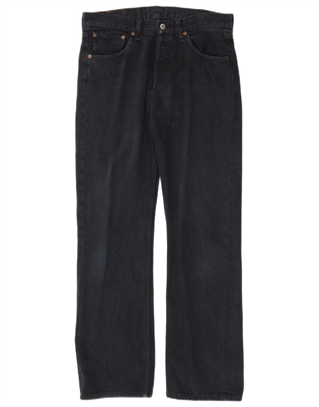 LEVI'S Herren 501 Straight Jeans W32 L32 Marineblaue Baumwolle