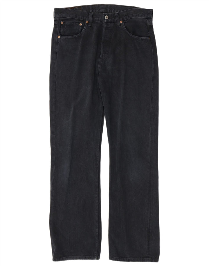 LEVI'S Herren 501 Straight Jeans W32 L32 Marineblaue Baumwolle