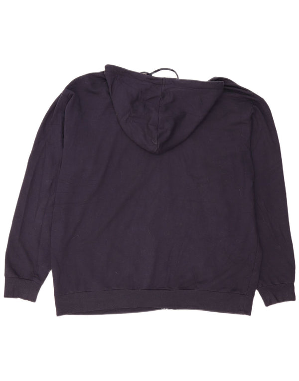 Eddie Bauer Mens Zip Hoodie Sweater XL Navy Blue Viscose