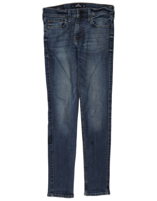 Hollister Damen Skinny Jeans W30 L32 Blaue Baumwolle