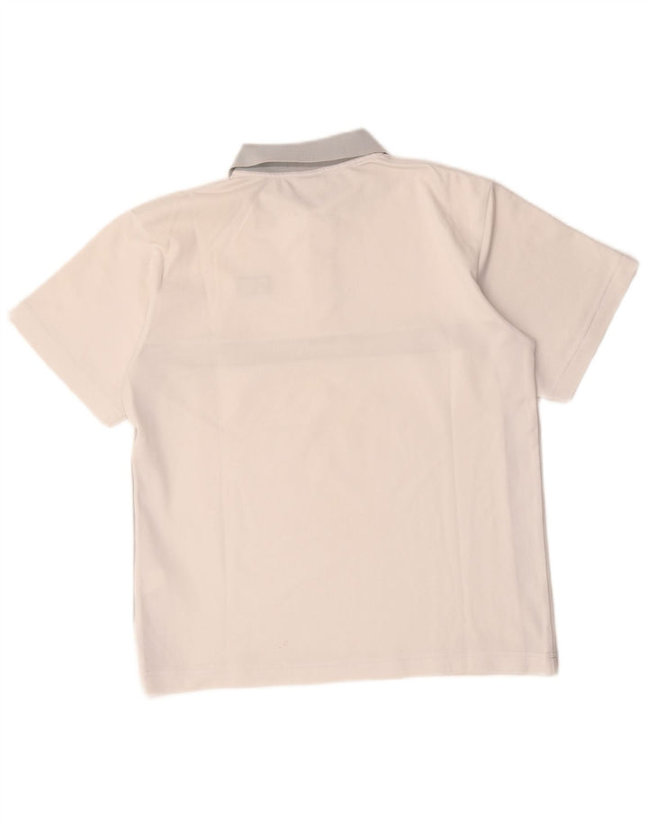 Fila Jungen-Poloshirt, 11–12 Jahre, mittelweißes Colourblock-Polyester