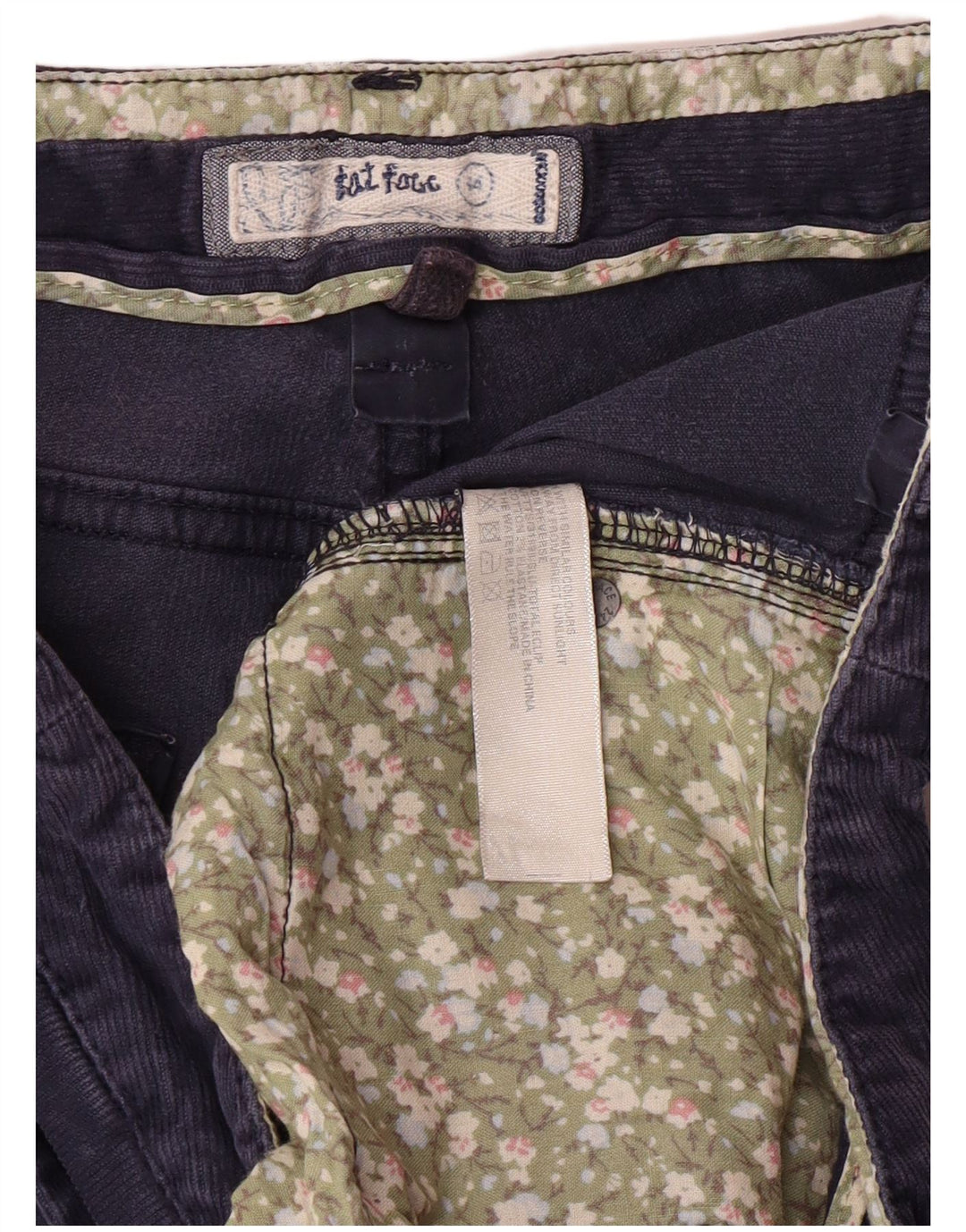 FAT FACE Damen Bootcut-Cordhose UK 14 Large W34 L31 Marineblau