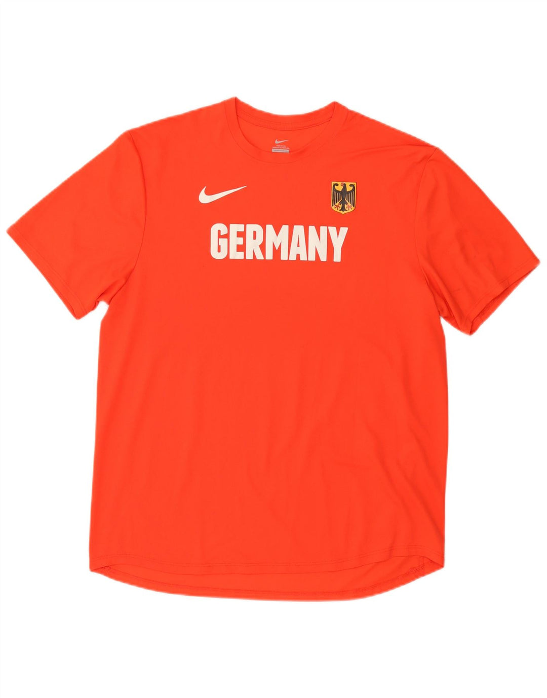 Nike Herren-T-Shirt mit Deutschland-Grafik, Größe L, Orange