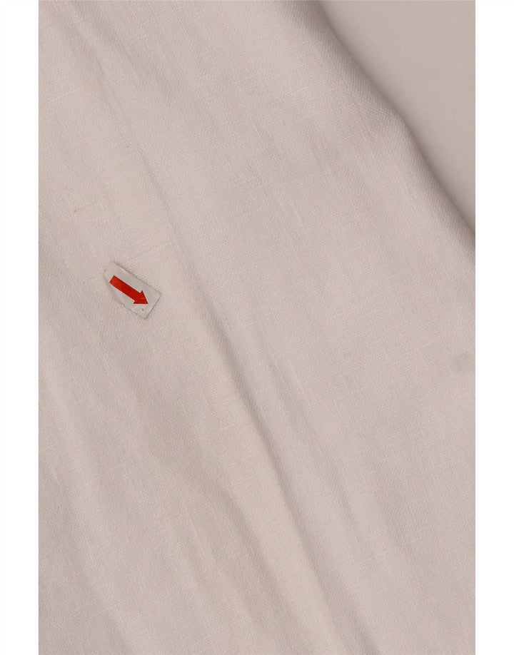 Jaeger Damen-Anzughose, gerade, UK 44, Größe L, W34, L29, weißes Leinen