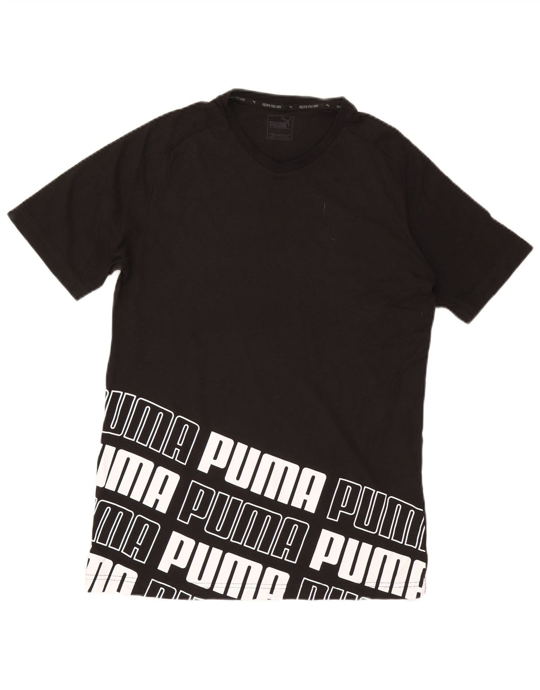Puma Herren T-Shirt mit Grafik, groß, aus schwarzer Baumwolle