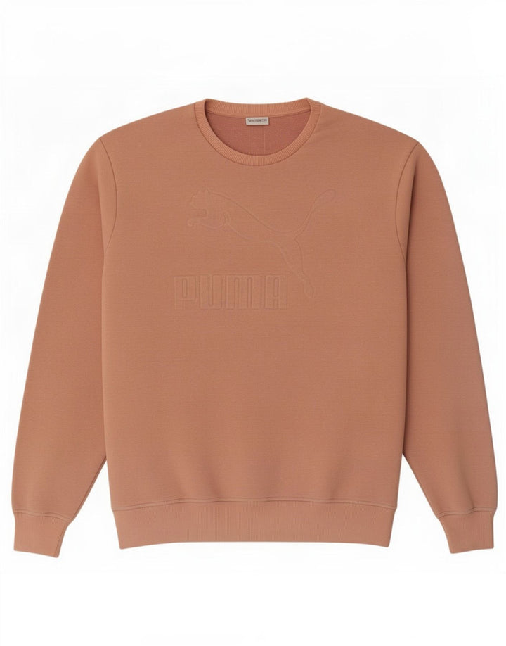 Puma Herren Grafik-Sweatshirt-Pullover Mittelrosa Colourblock-Baumwolle