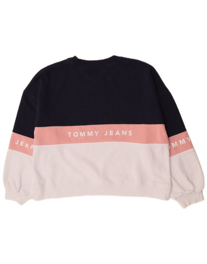 Tommy Hilfiger Damen-Sweatshirt mit Grafik, Gr. 14, mittleres Marineblau