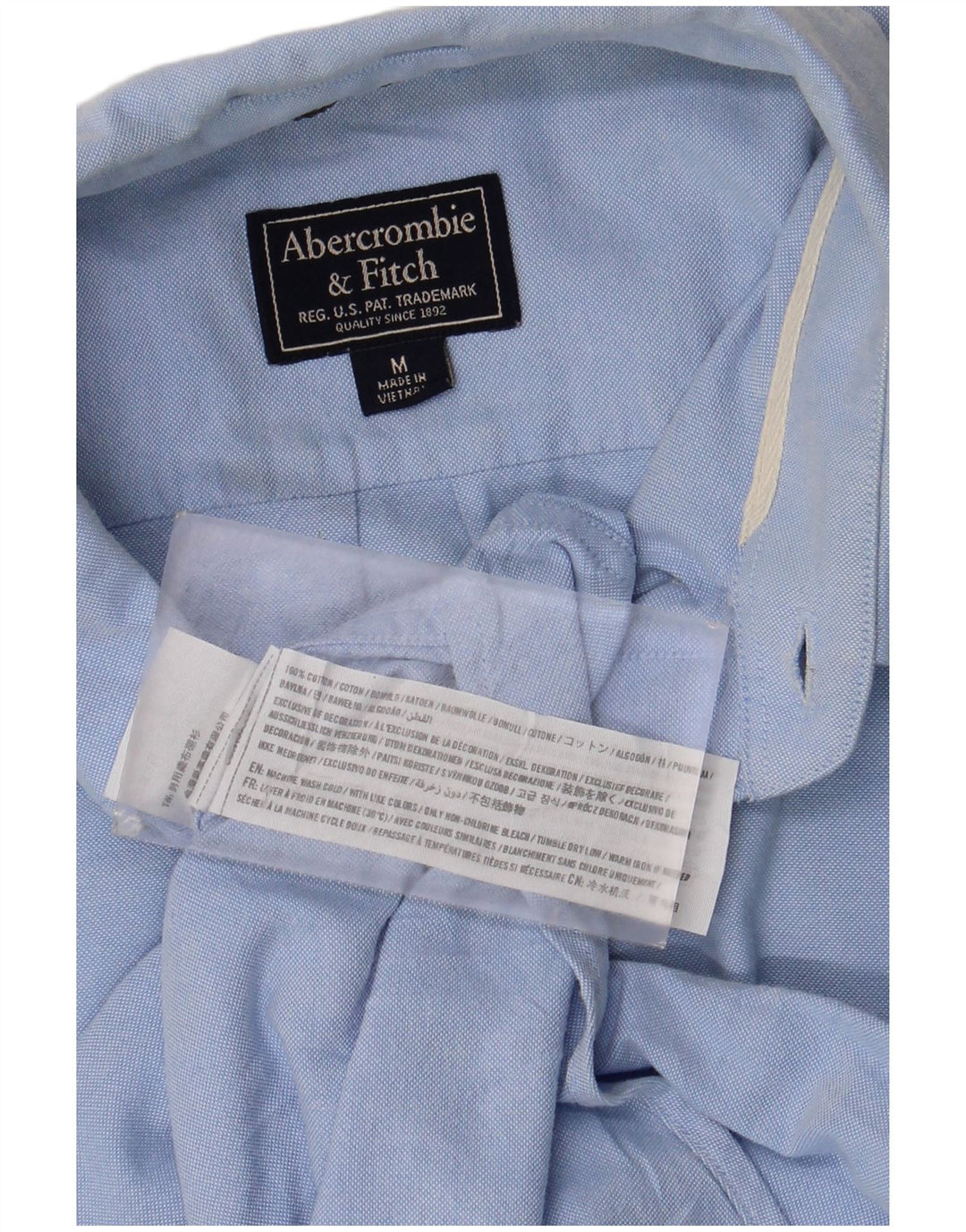 Abercrombie & Fitch Herren-Muskelhemd aus mittelblauer Baumwolle