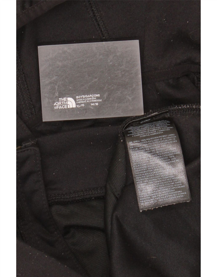 THE NORTH FACE Jungen-Kapuzenpullover mit Reißverschluss, 14–15 Jahre, XL, schwarzes Polyester