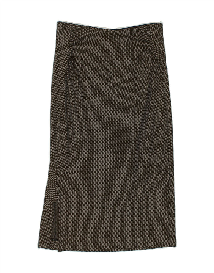 PATRIZIA PEPE Womens Midi Skirt IT 42 Medium W28 Black Chevron Viscose Vintage Patrizia Pepe and Second-Hand Patrizia Pepe from Messina Hembry 