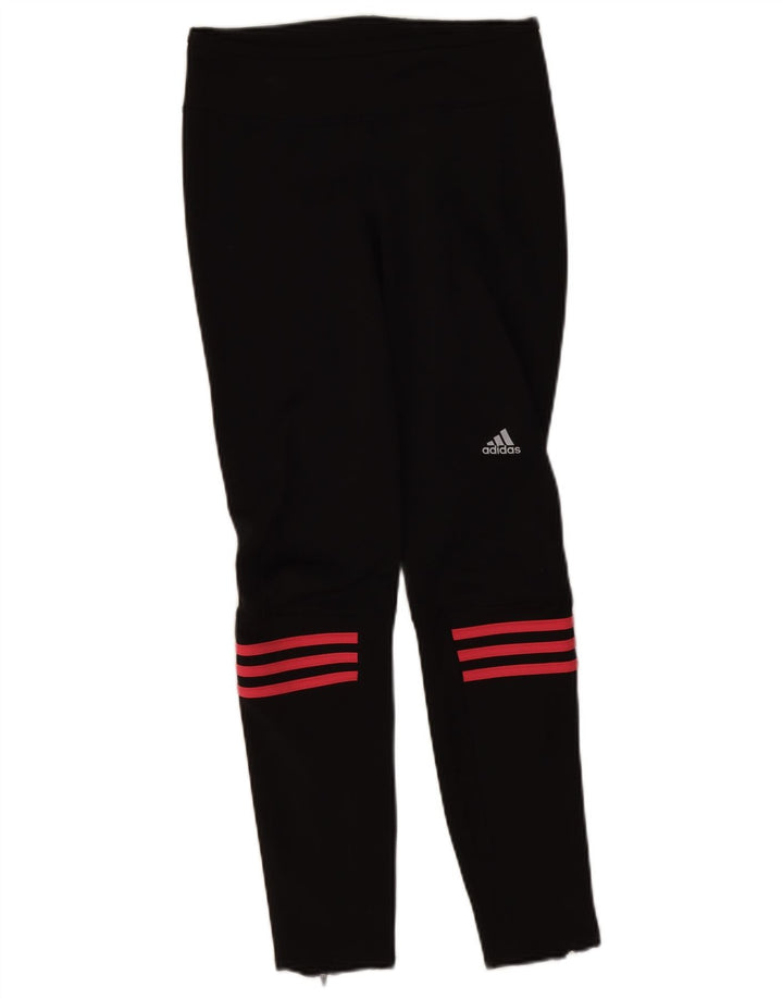 Adidas Damen Climalite Leggings UK 8/10 Small Schwarz Polyester