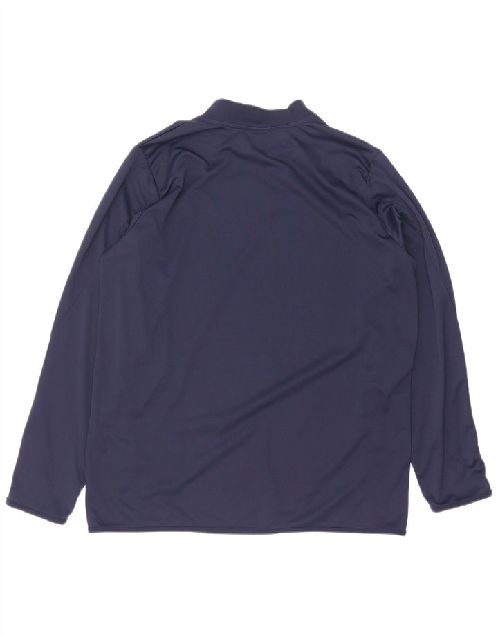 Diadora Herren-Oberteil, langärmelig, XL, Marineblau, Farbblock-Polyester