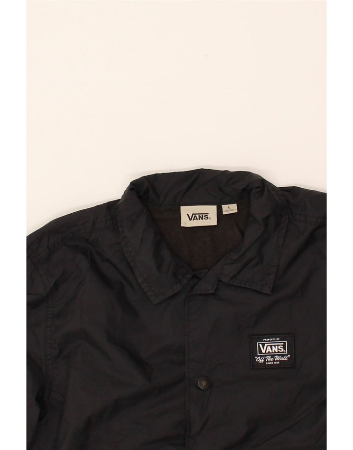 VANS Boys Bomber Jacket 11-12 Years Large Black Nylon Vintage Vans and Second-Hand Vans from Messina Hembry 