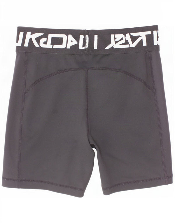 Nike Girls Dri Fit Graphic Sport Shorts 13-14 Years XL Black Polyester