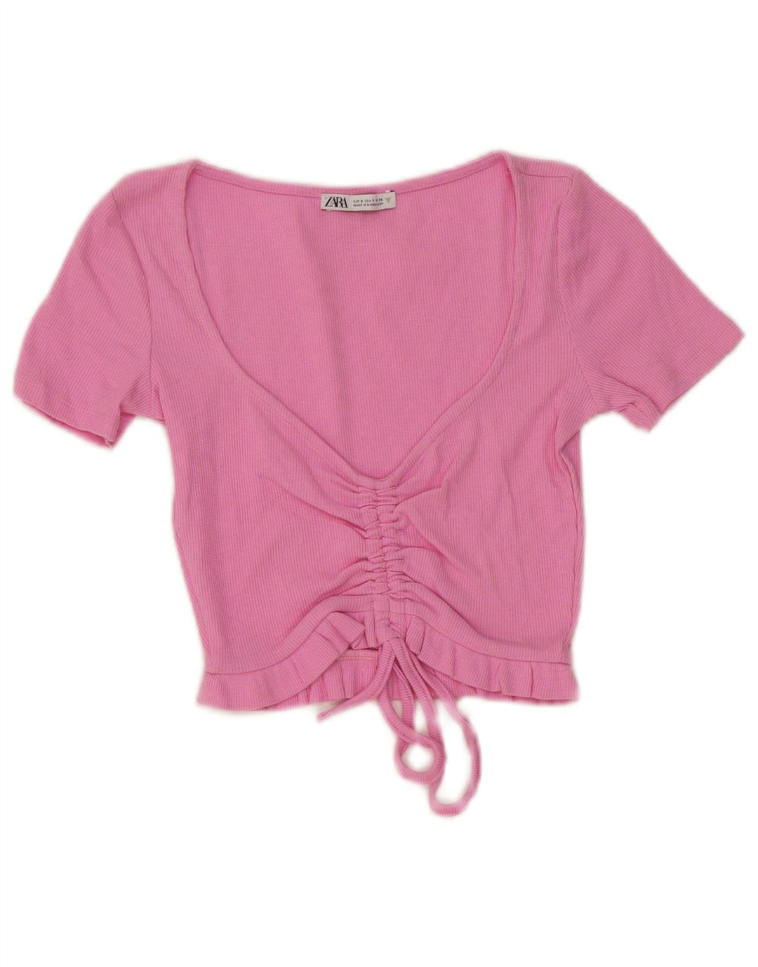 Zara Damen Crop Top UK 8 Small Pink