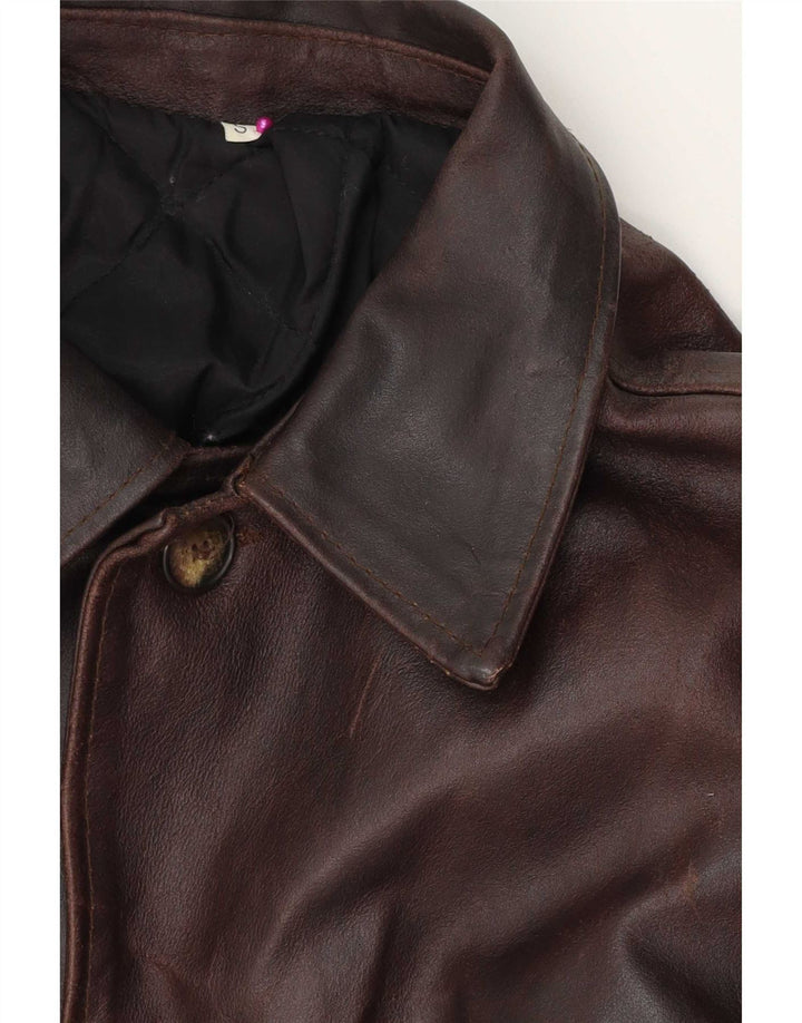 Vintage Herren Lederjacke UK 36 Kleines braunes Leder