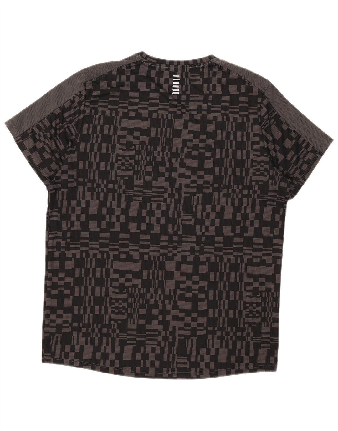 Under Armour Herren Heat Gear T-Shirt-Oberteil, großes, schwarzes, geometrisches Polyester