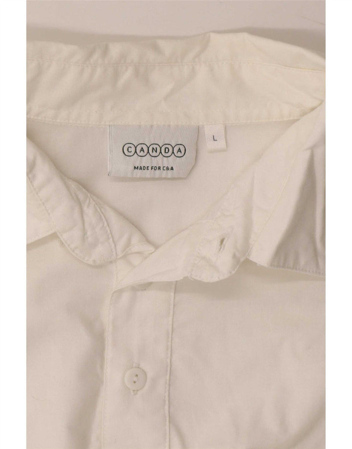 Canda Herren-Poloshirt, Größe L, Weiß