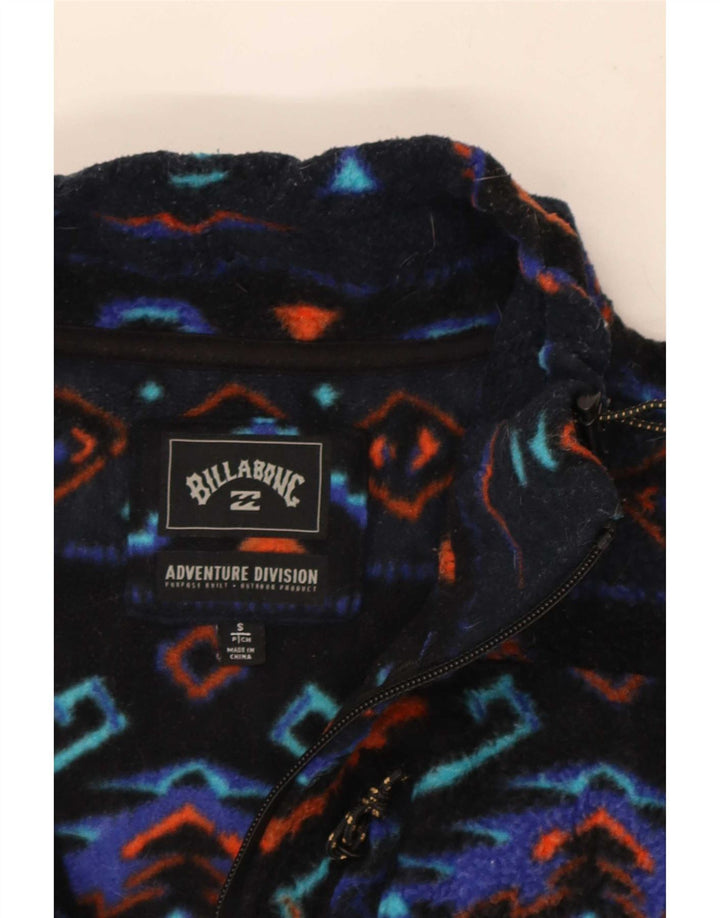 Billabong Herren-Fleecepullover mit Reißverschluss am Hals, klein, Marineblau, Fair-Isle-Polyester