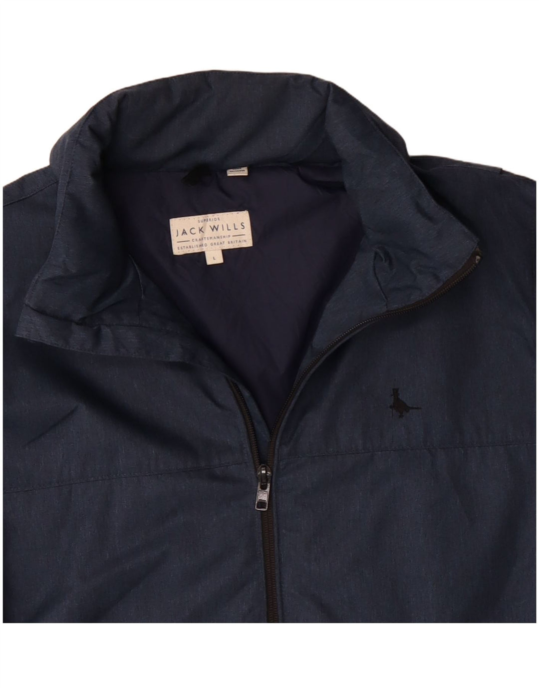 JACK WILLS Herren-Windbreakerjacke mit Kapuze, UK 40, Größe L, Marineblau, Polyamid