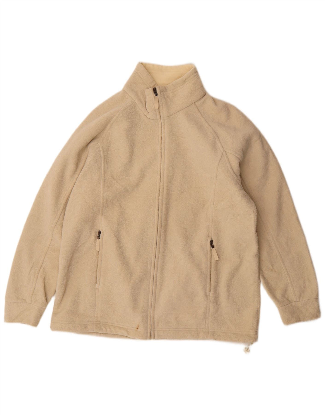 Marks & Spencer Damen Fleecejacke UK 14 Large Beige Polyester
