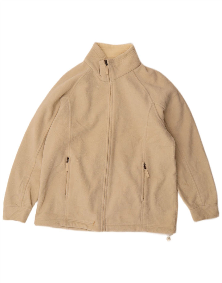 Marks & Spencer Damen Fleecejacke UK 14 Large Beige Polyester