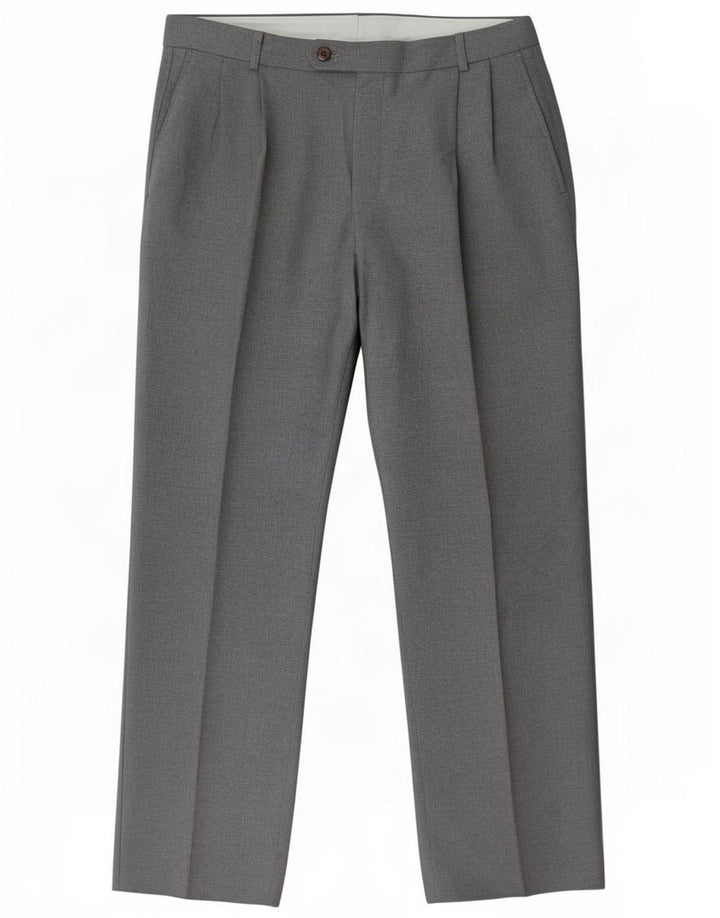 Farah Herren-Anzughose mit Pegged-Anzug, W34, L31, graues Polyester