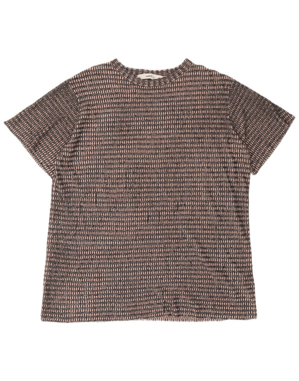 Übergroßes T-Shirt-Oberteil von Zara für Damen, UK 14, Mittelschwarz, gestreift, Polyester