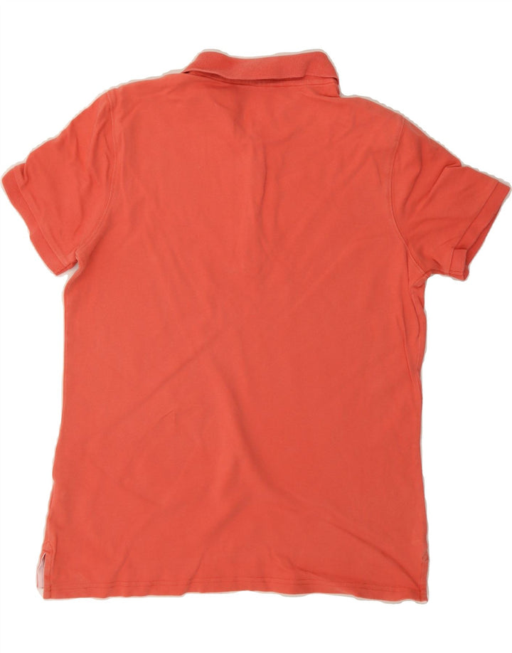 EDDIE BAUER Womens Polo Shirt UK 10  Small Orange Cotton Vintage Eddie Bauer and Second-Hand Eddie Bauer from Messina Hembry 